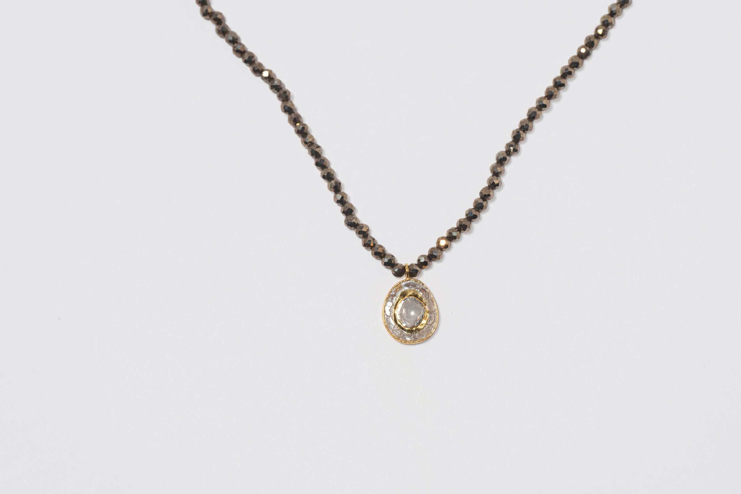 Uncut Stone Beaded Necklace