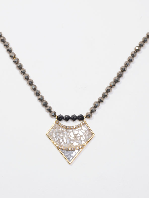 Viesta Gold Vermeil Chevron Beaded Necklace