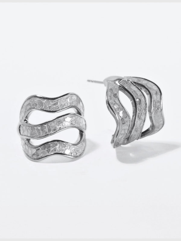 Zoya Oxidized Hoop Earrings