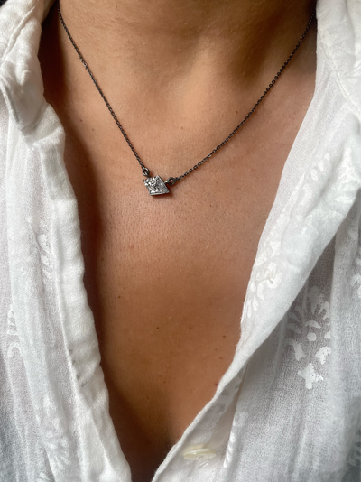Leila Pendant Oxidized Silver
