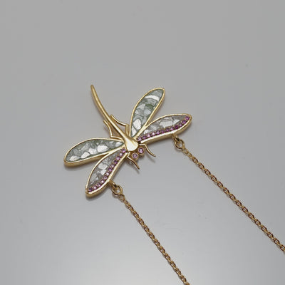 Dragonfly Gold Vermeil Pendant Necklace