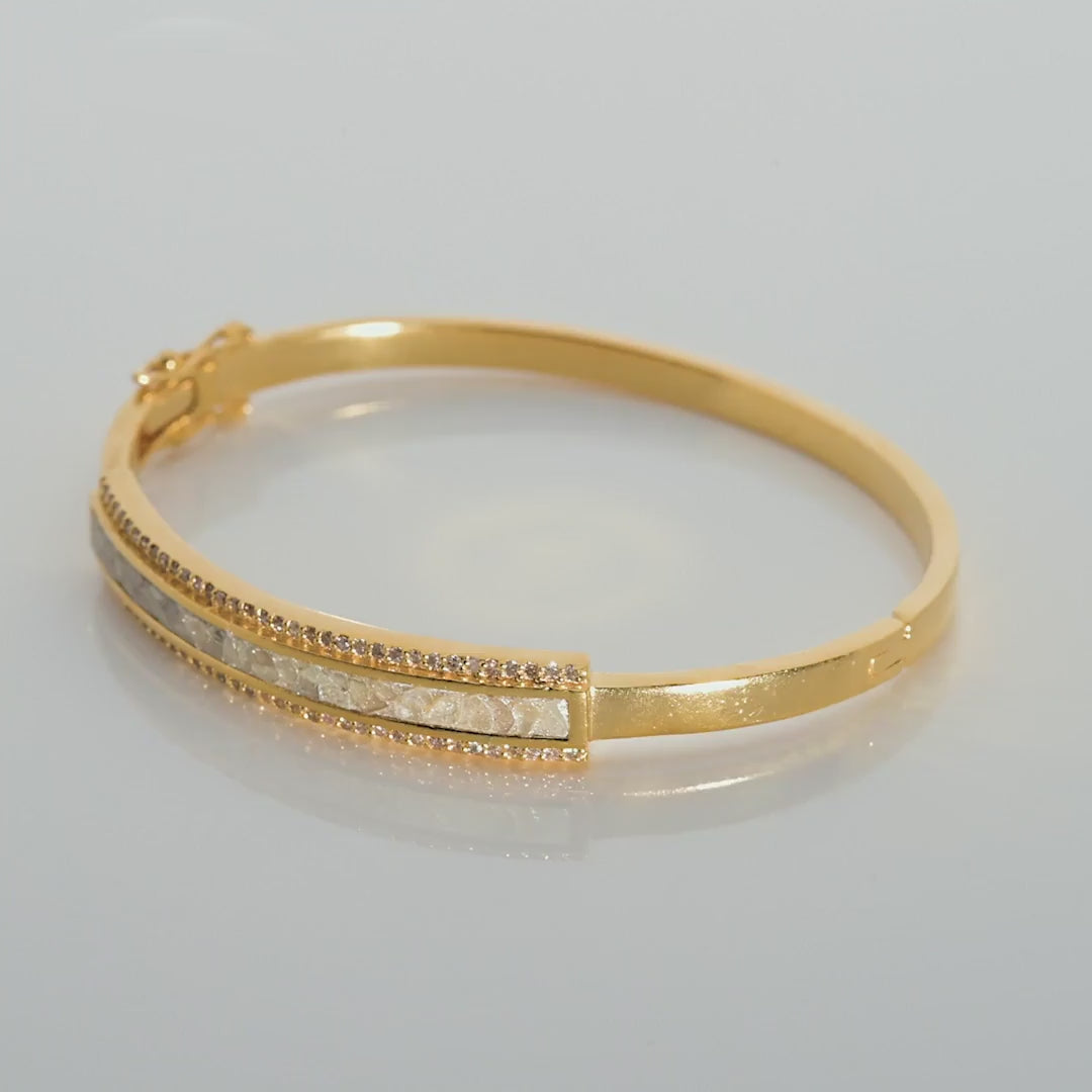 Hapur Pave Diamond Gold Vermeil Bangle Bracelet