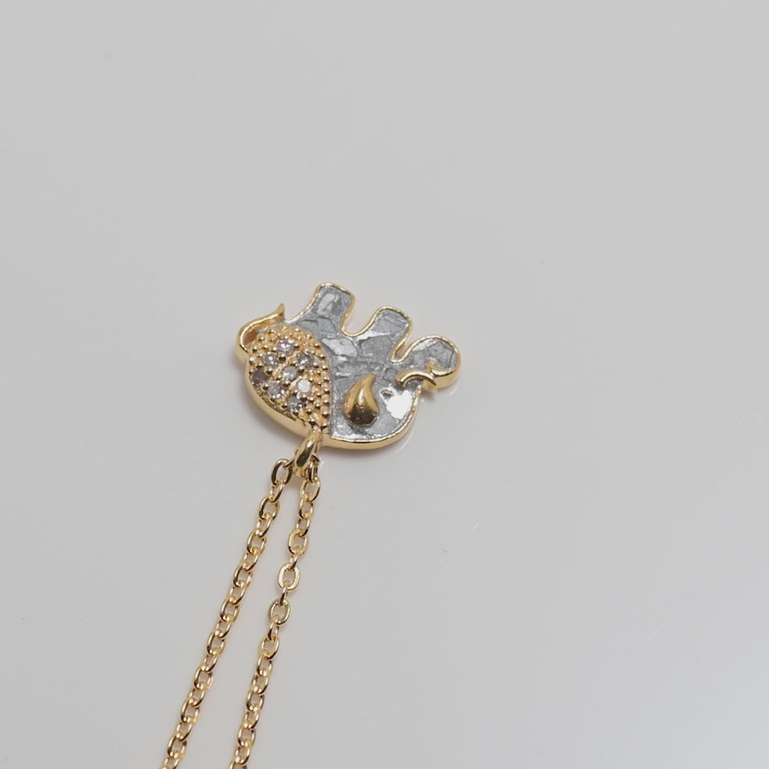 Elephant Gold Vermeil Pendant Necklace