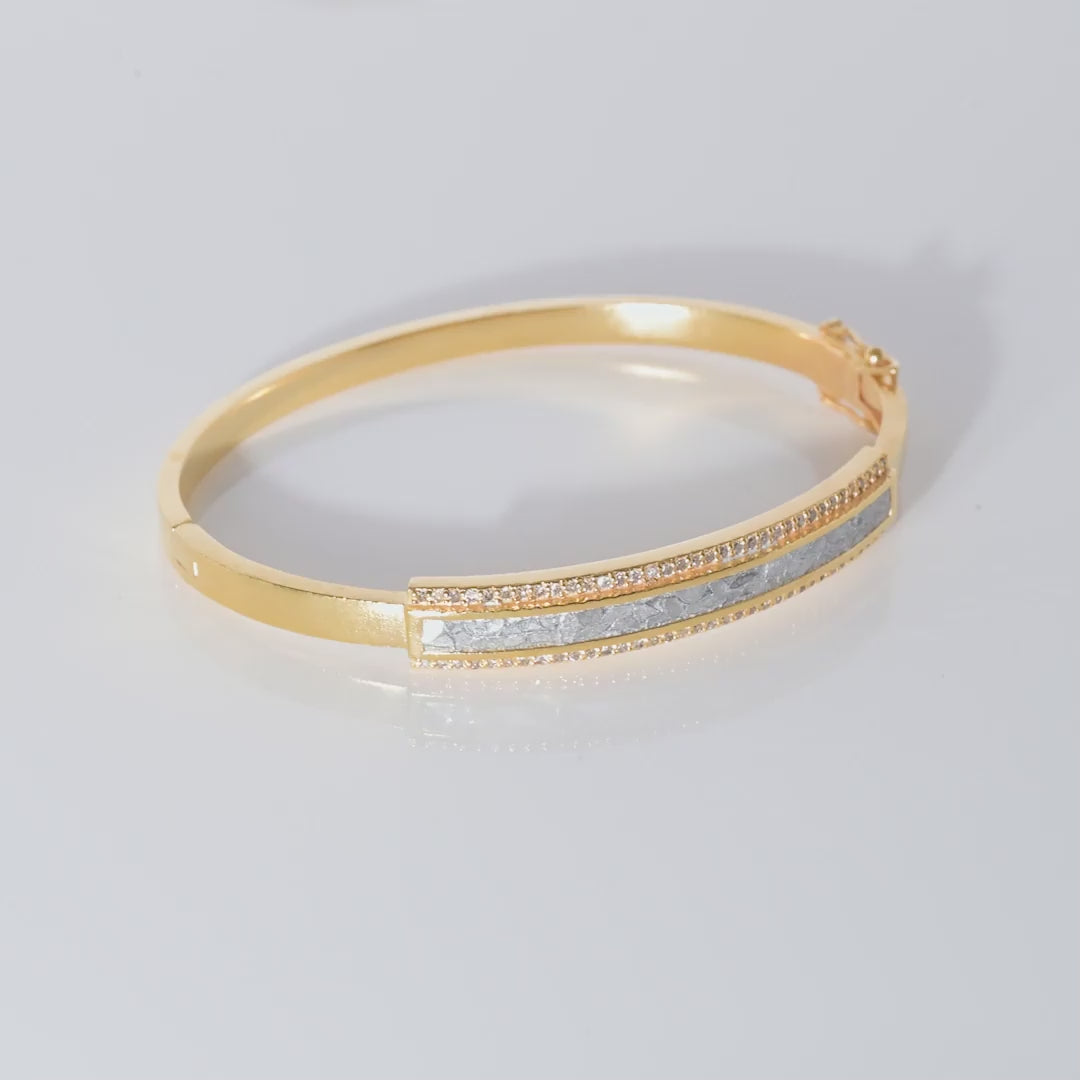 Hapur Pave Diamond Gold Vermeil Bangle Bracelet