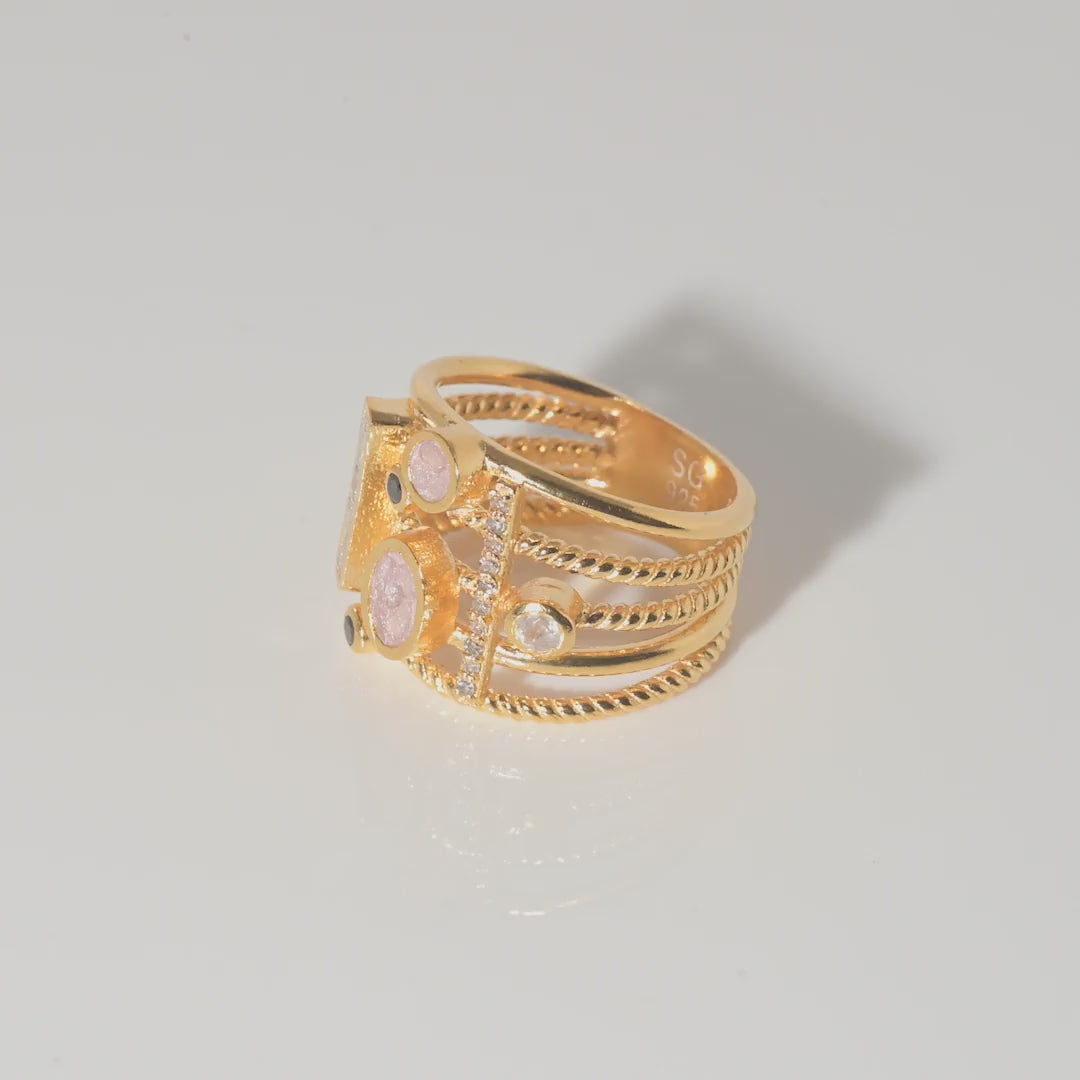 Solis Gold Vermeil Ring Stack