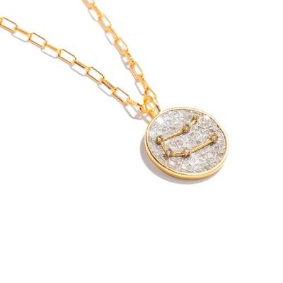 Gemini Gold Vermeil Pendant Necklace