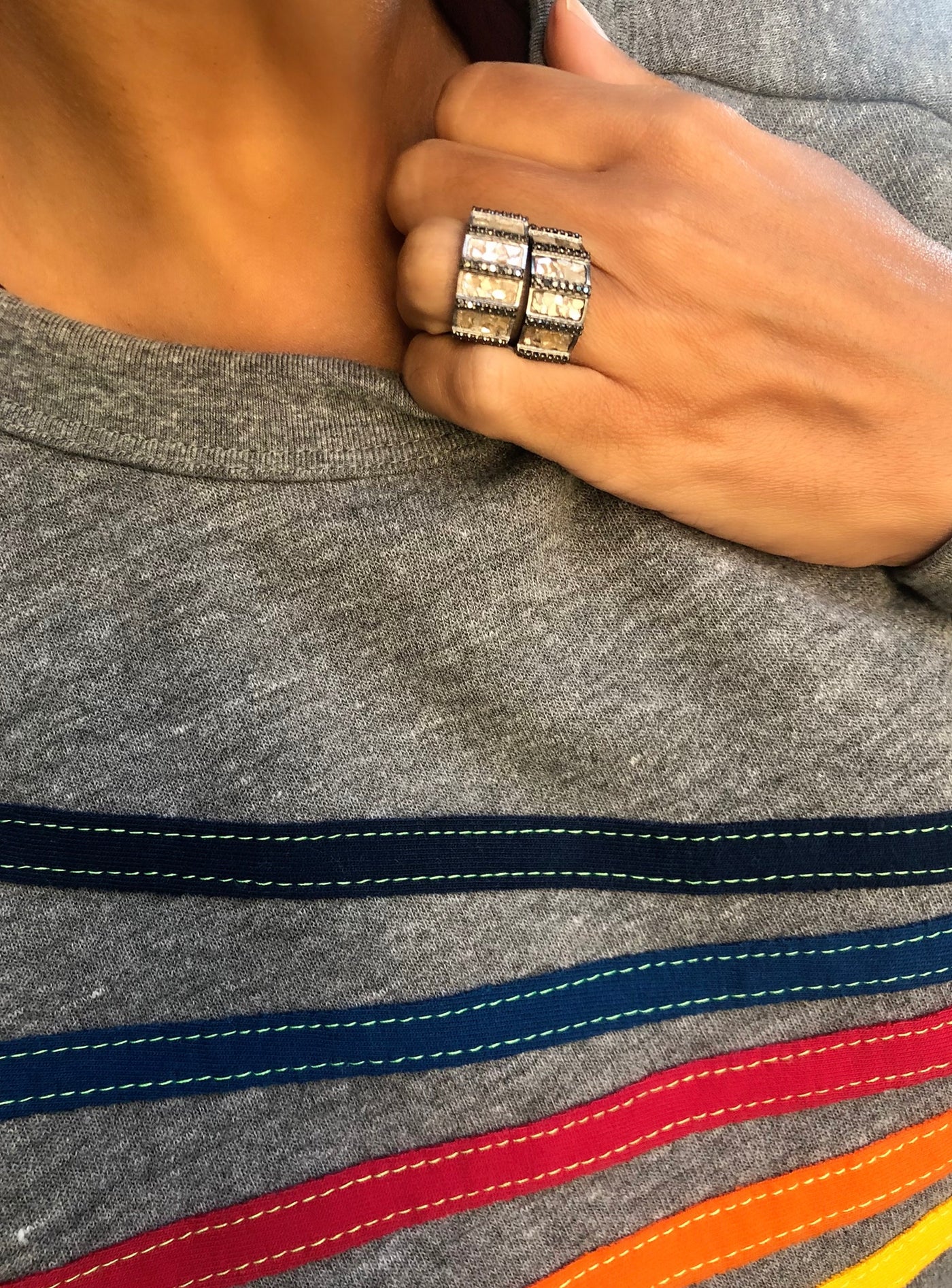 Ajmer Oxidized Silver Ring