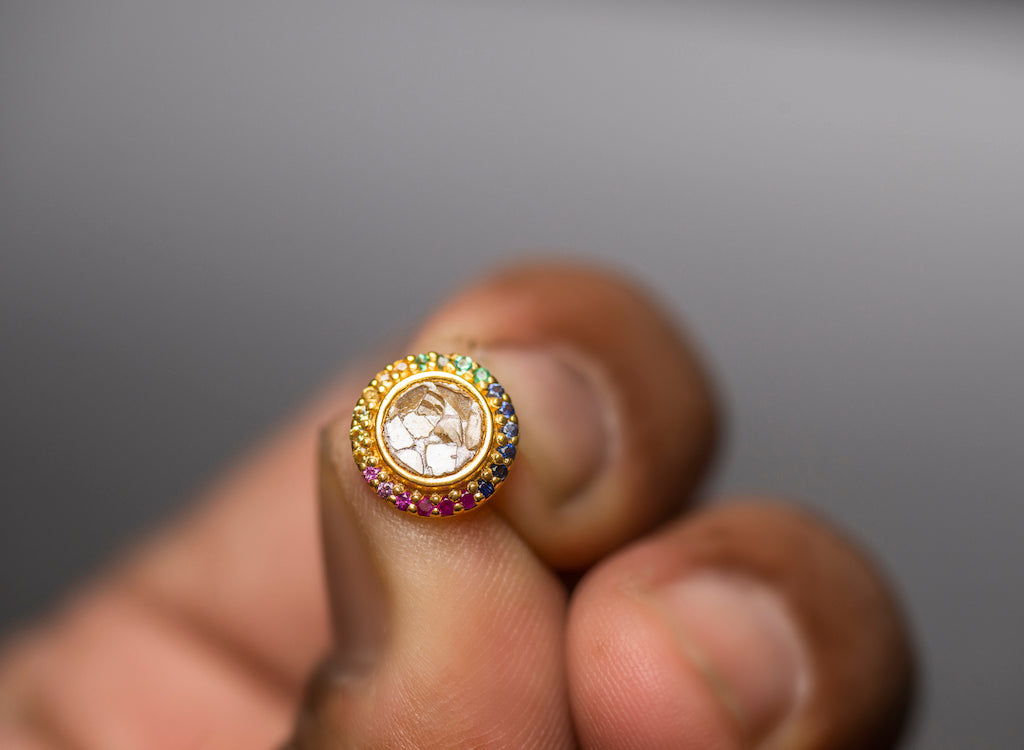 Alex Gold Vermeil Rainbow Stud Earrings