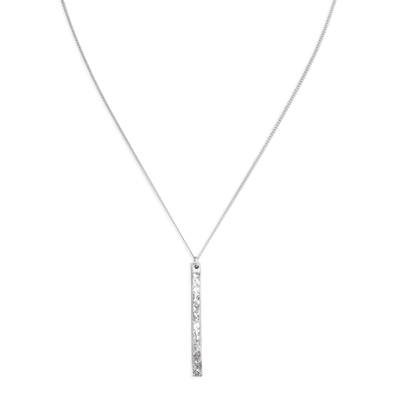 pave black diamond sterling silver necklace
