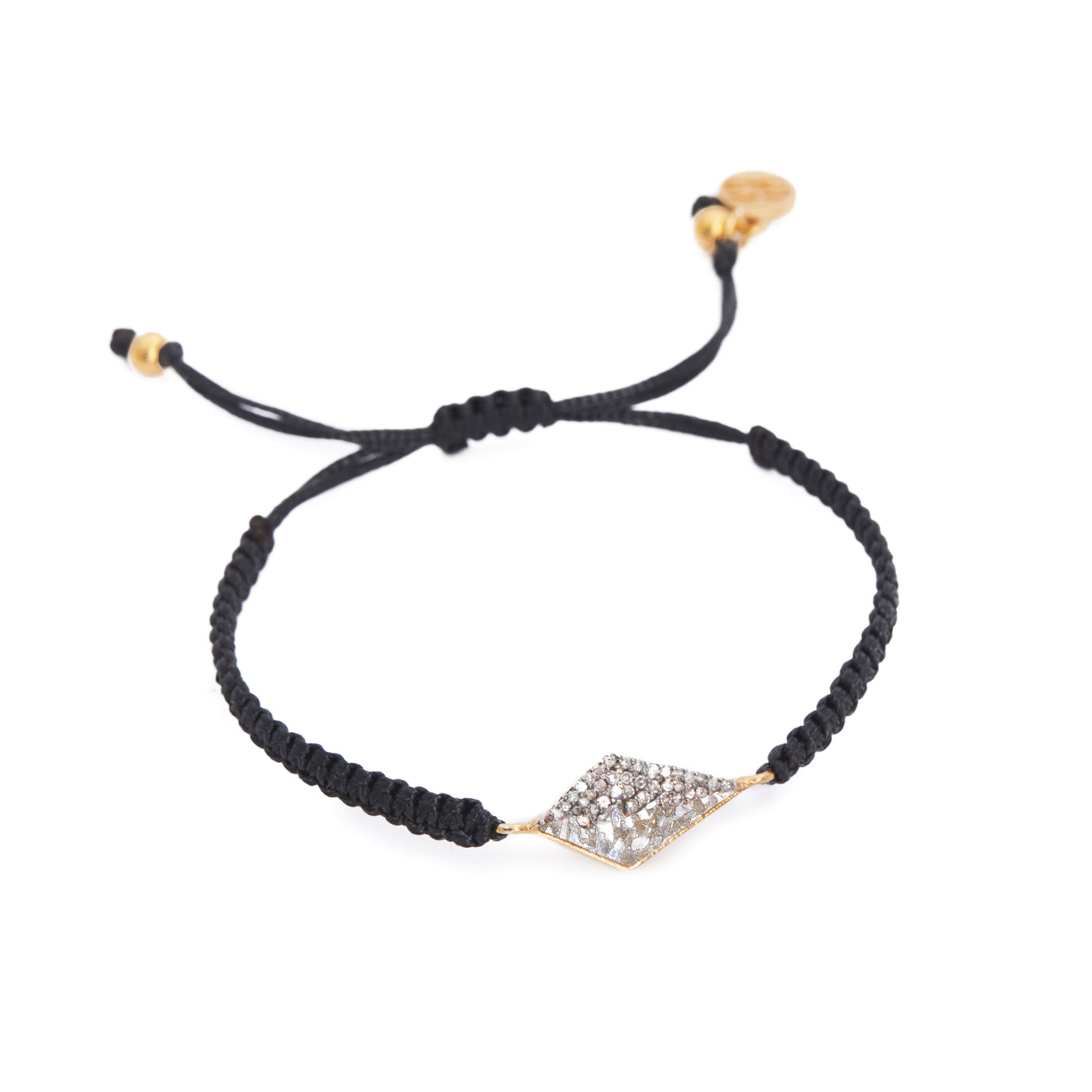braided gold diamond rope bracelet