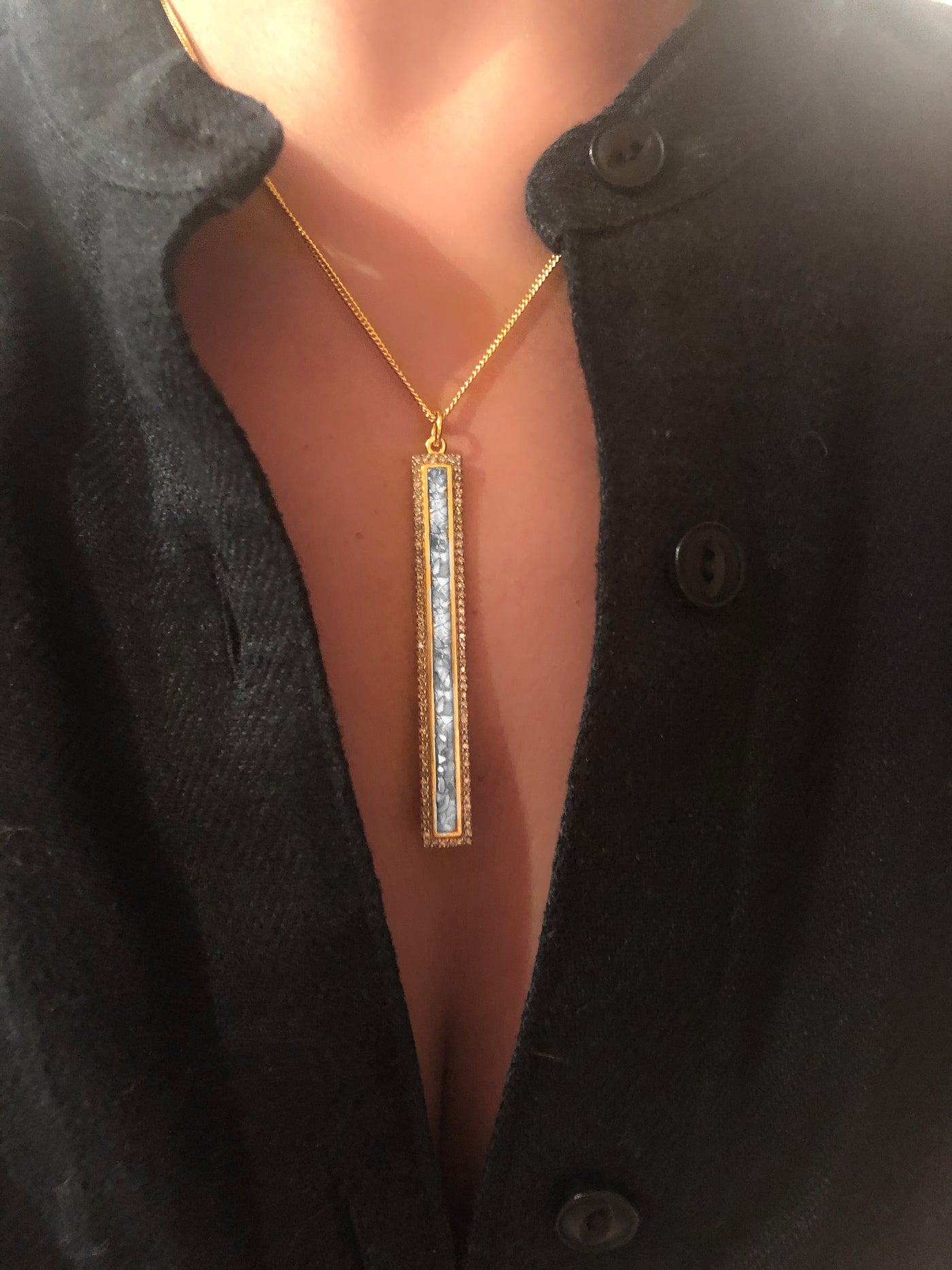 Miladi Pave Diamond Gold Vermeil Pendant Necklace