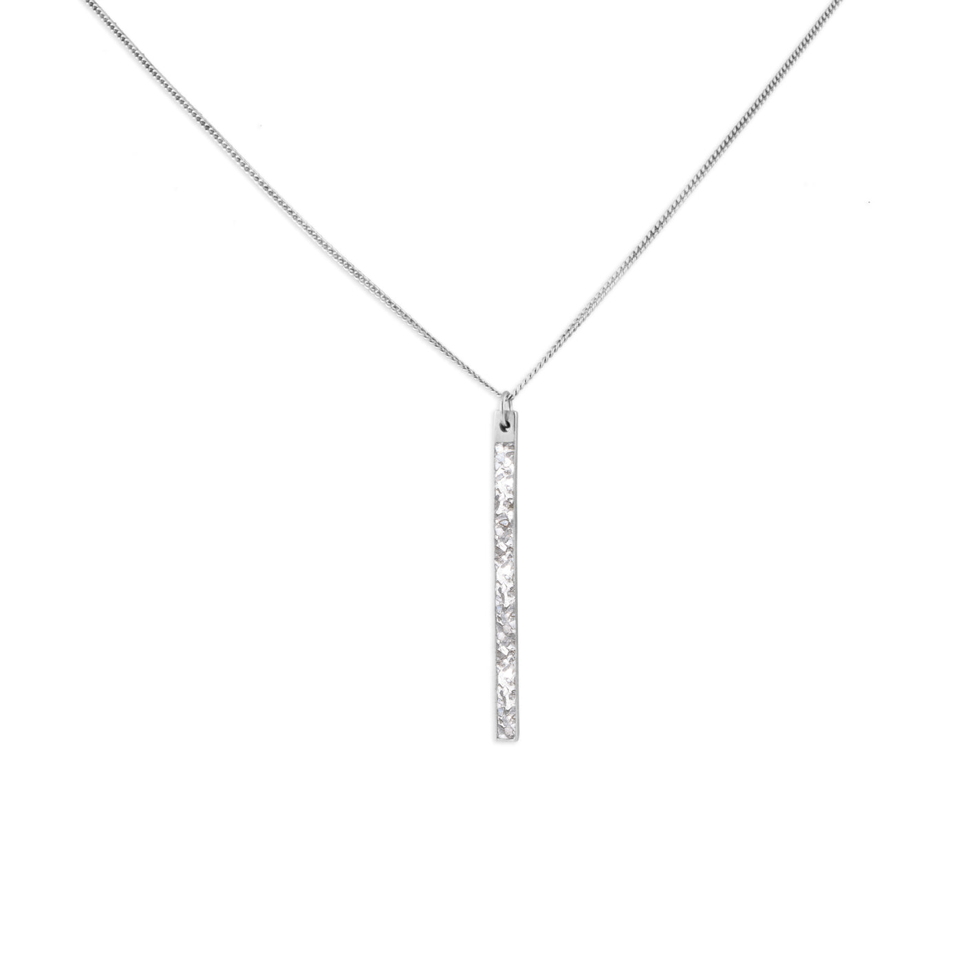 diamond pendant on sterling silver necklace