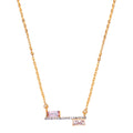 Monge Pink Tourmaline Gold Vermeil Pendant Necklace