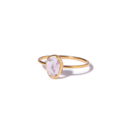Pink Tourmaline 08 Gold Vermeil Ring