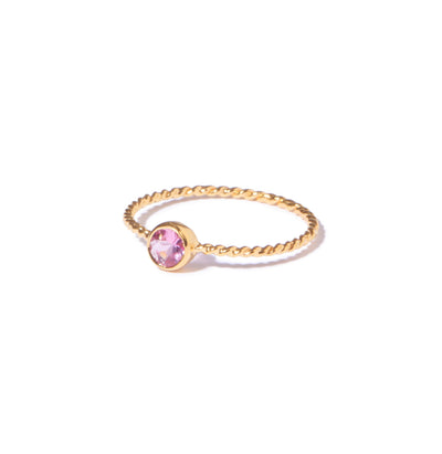 Pink Tourmaline 07 Gold Vermeil Ring