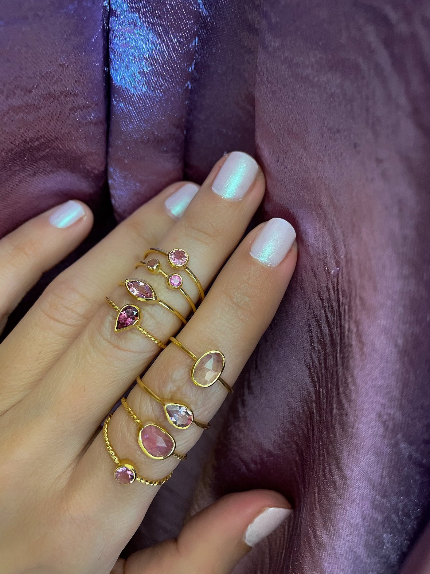 Pink Tourmaline 01 Gold Vermeil  Ring
