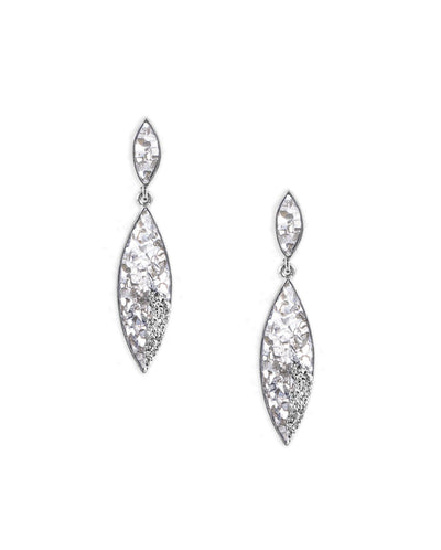 diamond teardrop sterling silver earrings