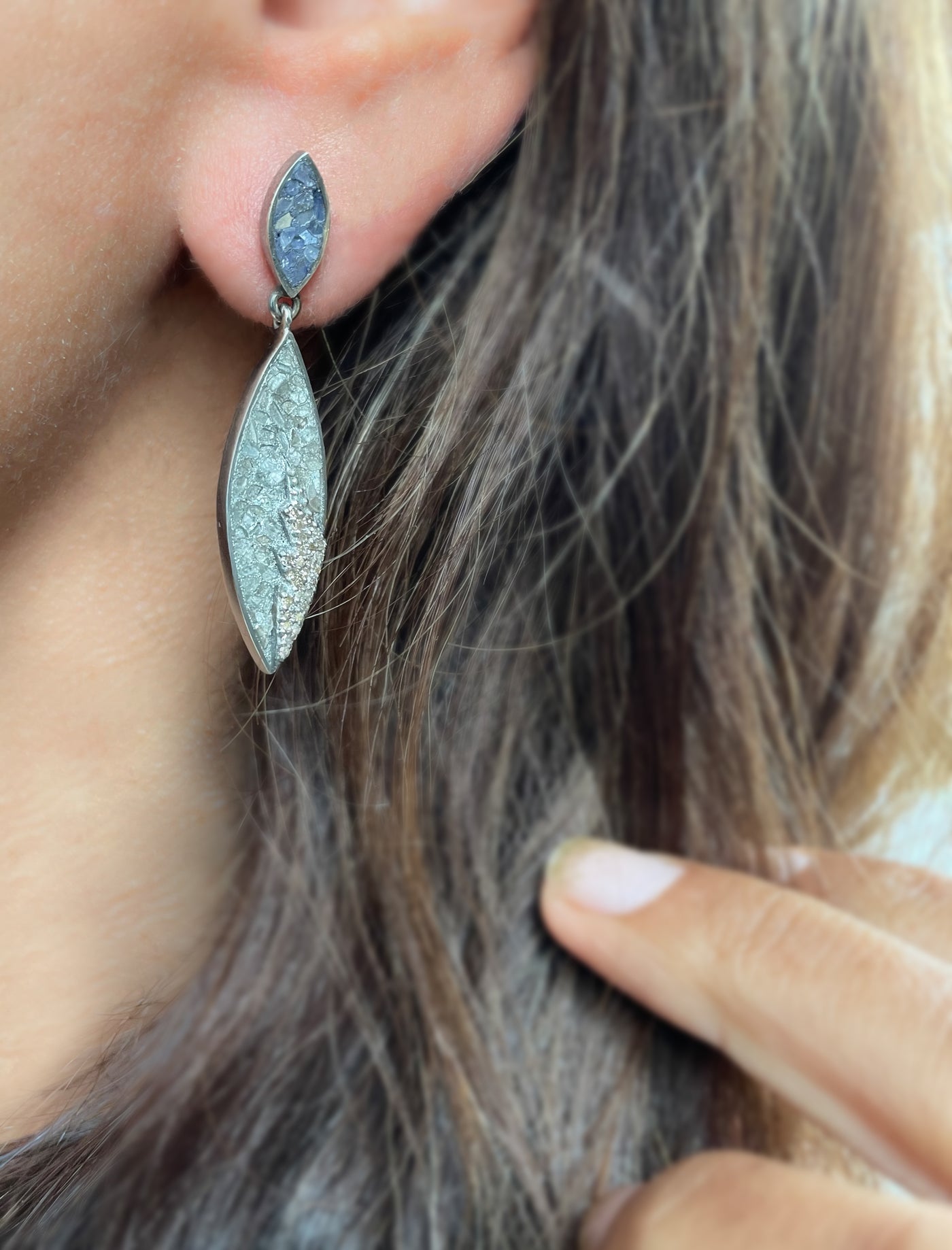 Tatiana Oxidized Silver Earrings