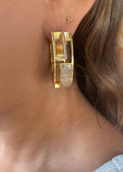 Basit Gold Vermeil Hoop Earrings