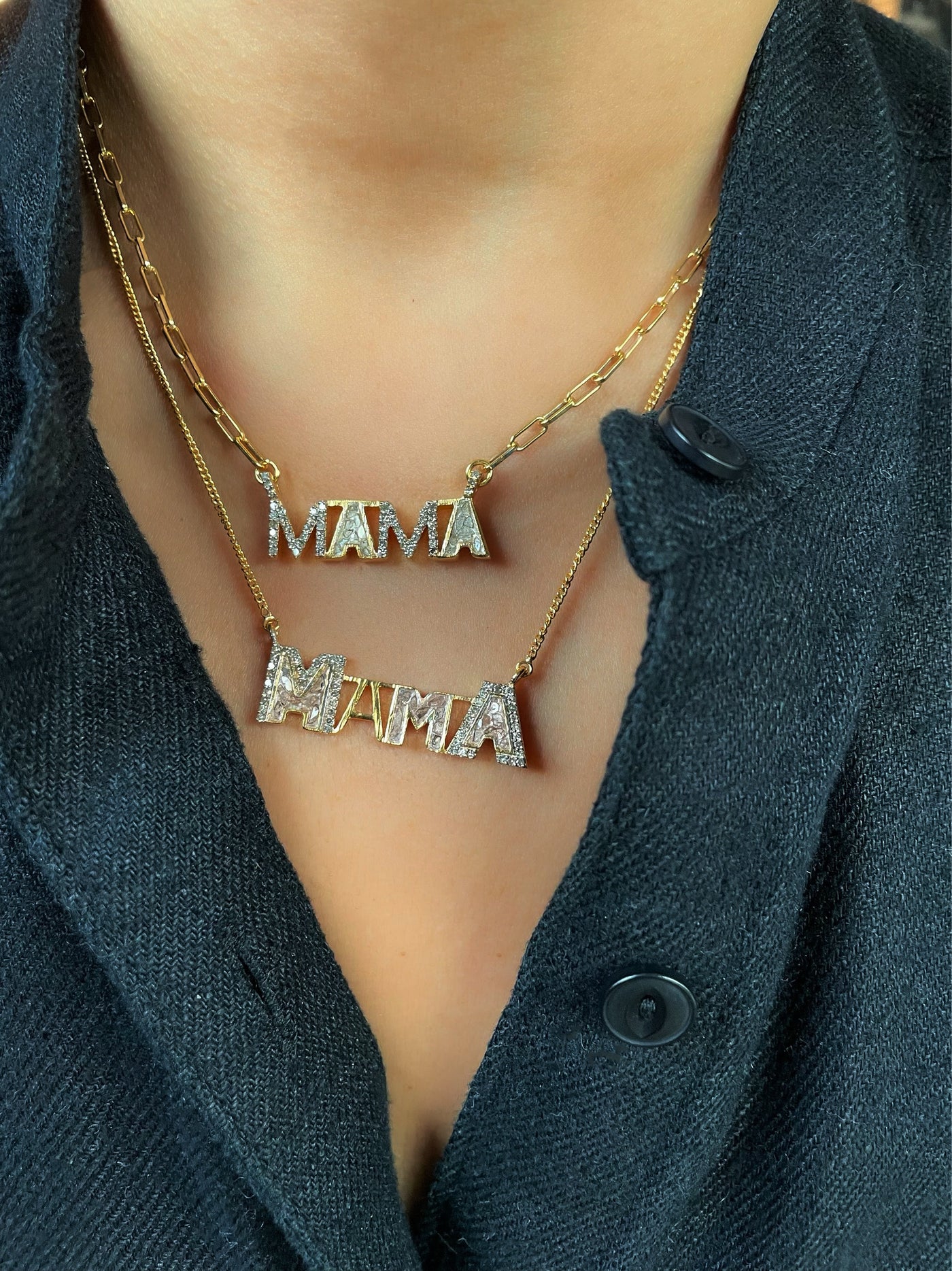 Mama Gold Vermeil Pendant Necklace II