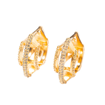 Kontan Gold Vermeil Hoop Earrings