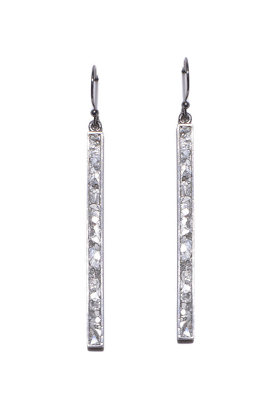 sterling silver diamond drop dangle earrings